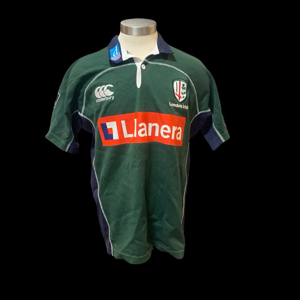 Vintage Canterbury London Irish Rugby Union Jersey Mens Trikot Green Size M 2006